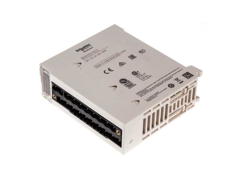 SCHNEIDER ELECTRIC Modicon M340 -moduuli. 16 erillistä tuloa 24 volttia DC. 20-nastainen liitäntälohko