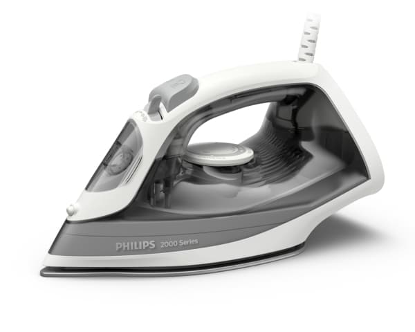 Philips 2000 series , Höyrysilitysrauta, Keraaminen pohjalevy, 1,9 m, 110 g/min, Harmaa, Valkoinen, 25 g/min