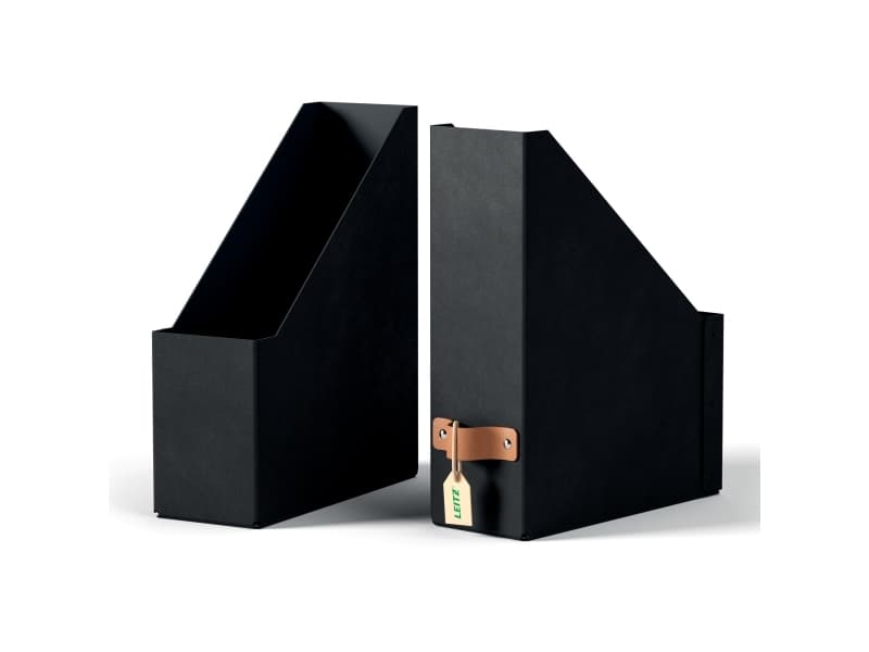 Leitz Puro lehtikotelo, 100 % kierrätyskartonki, 2 kpl, musta, Kartonki, 100 mm, 260 mm, 310 mm, 310 g