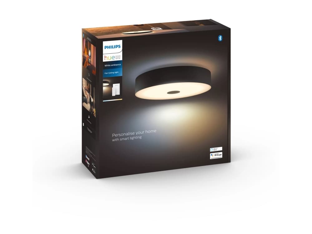 Philips Hue White ambiance Fair - Kattolamppu - LED - 25 W - luokka F - lämmin - viileä valkoinen valo - 2200-6500 K - musta