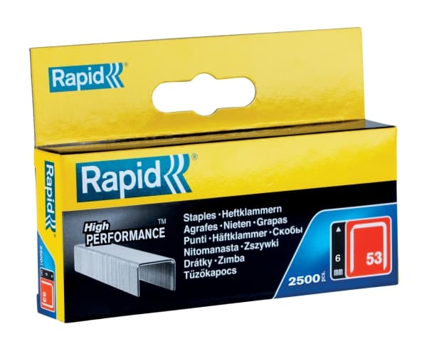 Rapid 11856225, Niittipakkaus, 6 mm, 2500 niitit, Etiketöinti, Metallinen, Rapid (tuotemerkki)
