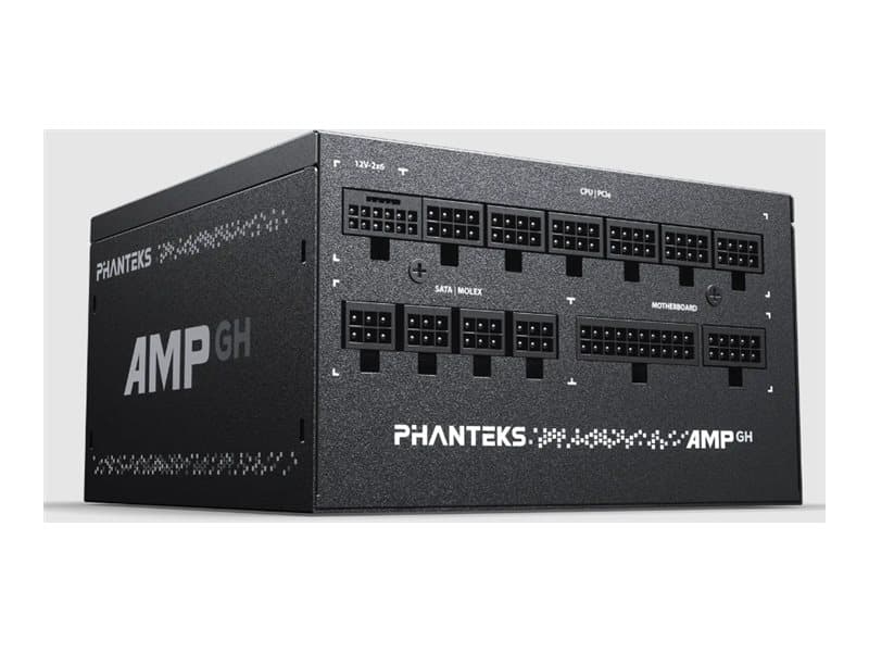 PHANTEKS AMP GH 1200W 80 PLUS Platinum virtalähde, PCIe 5.1, ATX 3.1 - 1200 wattia, musta