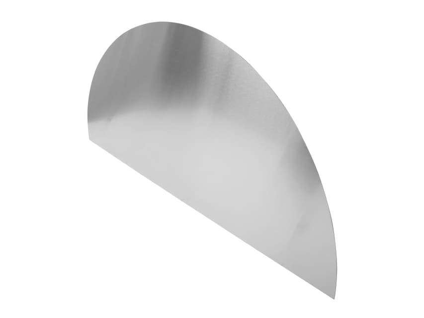 Home> it® kaareva roiskelevy 90 x 45 cm harjattua ruostumatonta terästä