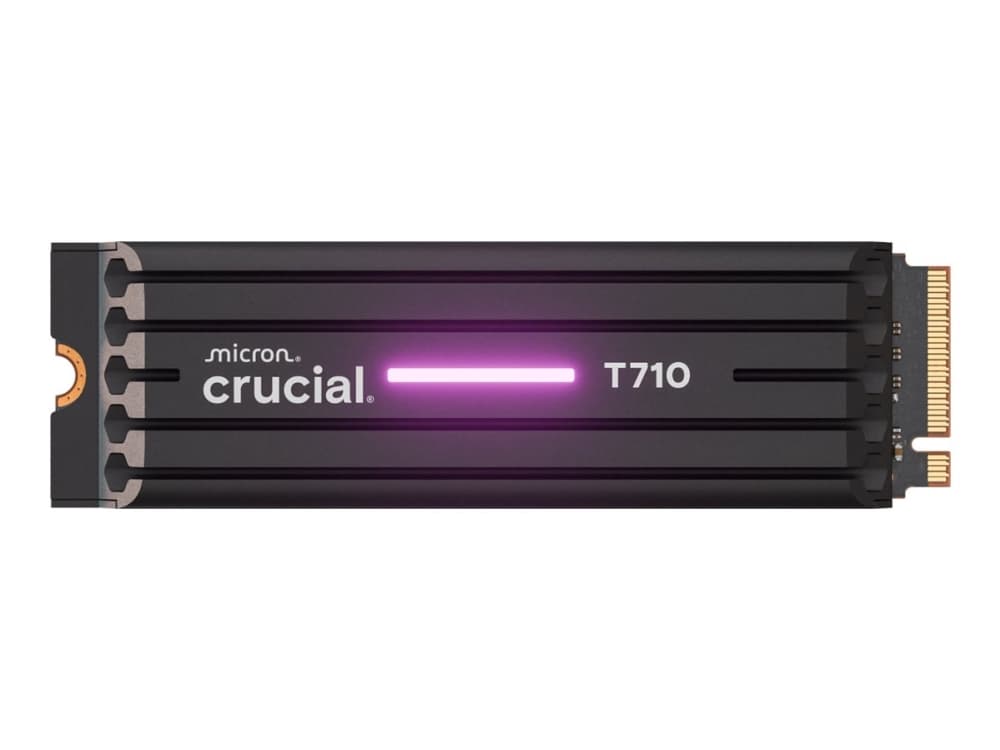 Crucial T710 1TB SSD-levy jäähdytyselementillä PCIe Gen5 NVME M.2 2280