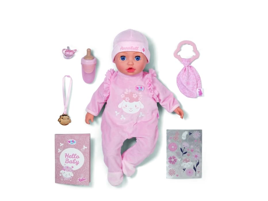 BABY born Annabell (43 cm), Vauvanukke, Naaras, 3 vuosi/vuosia, Poika/tyttö, Tuottaa ääntä, 430 mm