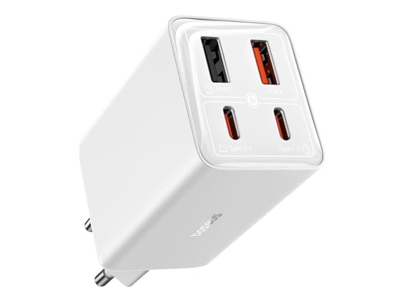 Baseus GAN6 Pro pikalaturi, 2xUSB-C + 2xUSB, 65W (valkoinen)