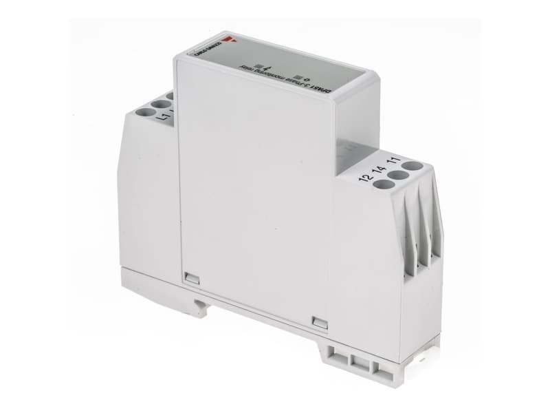 CARLO GAVAZZI Fasefølge-/fasebrudsrelæ 208-480V AC1 polet skiftekontaktsæt 5A til DIN-skinne