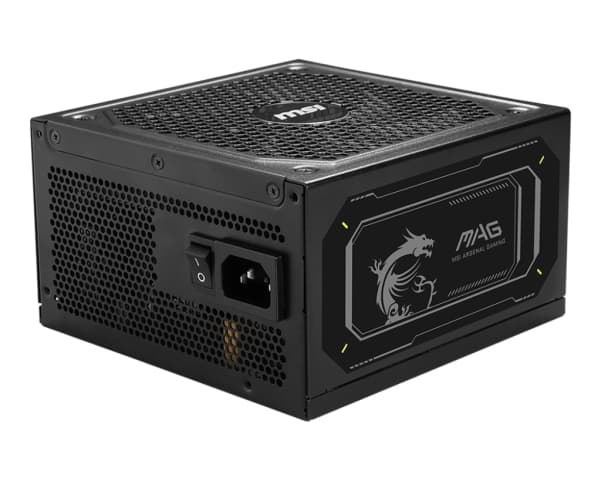 MSI MAG A1000GL PCIE5 II, 1000 W, 100 - 240 V, 50/60 Hz, aktiivinen, 120 W, 999.6 W
