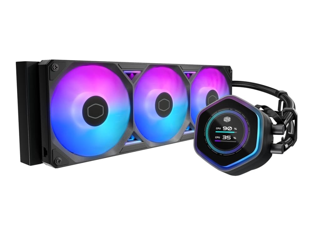 Cooler Master MasterLiquid Atmos II 360 LCD Black, Nestejäähdytyspakkaus, 12 cm, 322,8 m³/h, musta