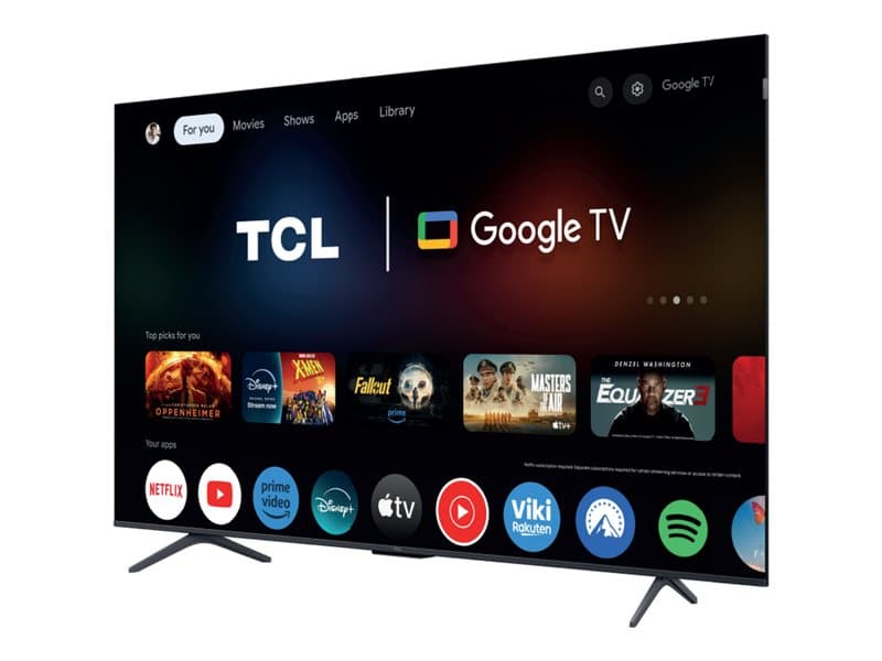 TCL 55T8C, 139,7 cm (55), 3840 x 2160 pikseliä, QLED, Älytelevisio, Wi-Fi, Metallinen