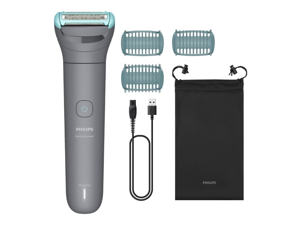 Philips Body Groomer BG3485/15 Kolminkertaisella ajosuojajärjestelmällä, Märkä ja kuiva, Öljyvapaa huolto, Akku, Harmaa