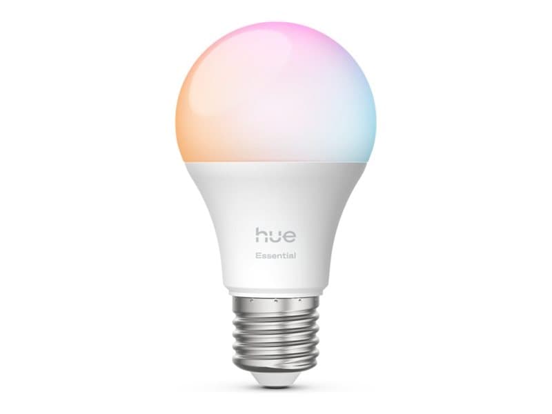 Philips Hue White and Color Ambiance Essential - LED - muoto: standard - E27 - 8 W (samanlainen 60 W) - luokka F - lämmin - viileä valkoinen valo - 2200-6500 K