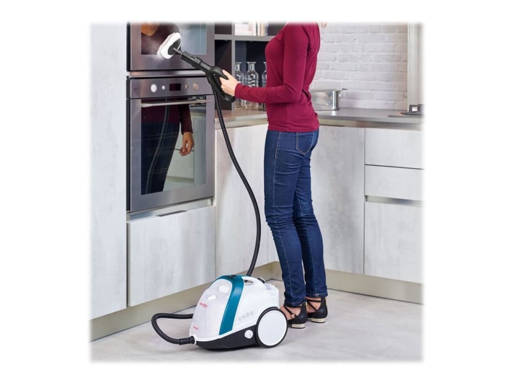Polti Vaporetto Smart 100_B, Sylinterillinen höyrypuhdistin, Sininen, Valkoinen, Painikkeet, Ruostumaton teräs, CE, 1500 W