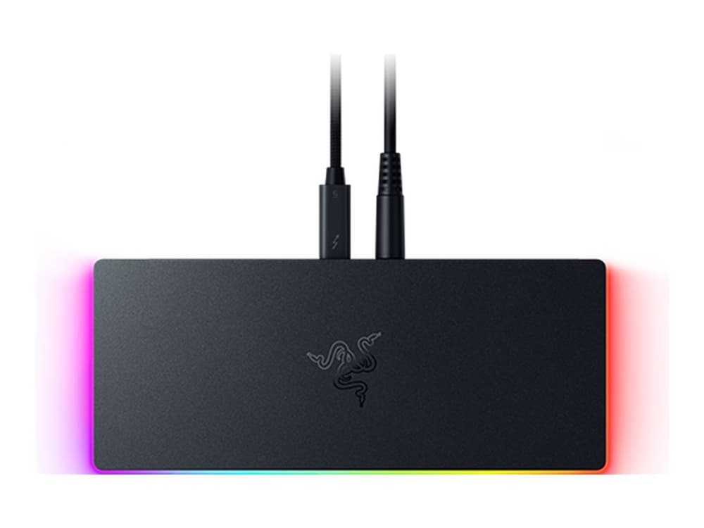Razer Thunderbolt 5 -telakka RGB-työpöytätelakka useille laitteille ja näytöille, musta