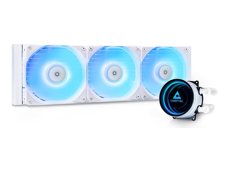Chieftec CLC-360-RGB-W, All-in-one-nesteenjäähdytin, 12 cm, Valkoinen