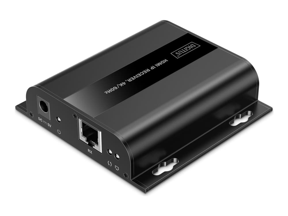 Digitus DS-55352, 4096 x 2160 pikseliä, AV-lähetin ja -vastaanotin, 200 m, Langallinen, Musta, HDCP