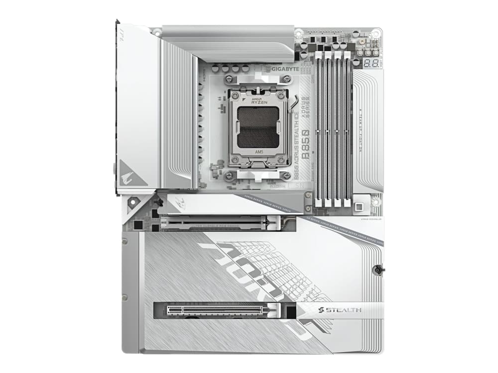 GIGABYTE B850 AORUS STEALTH ICE, AMD, Socket AM5, AMD Ryzen 7000 Series, AMD Ryzen 8000 Series, AMD Ryzen 9000 Series, Socket AM5, DDR5-SDRAM, 256 GB