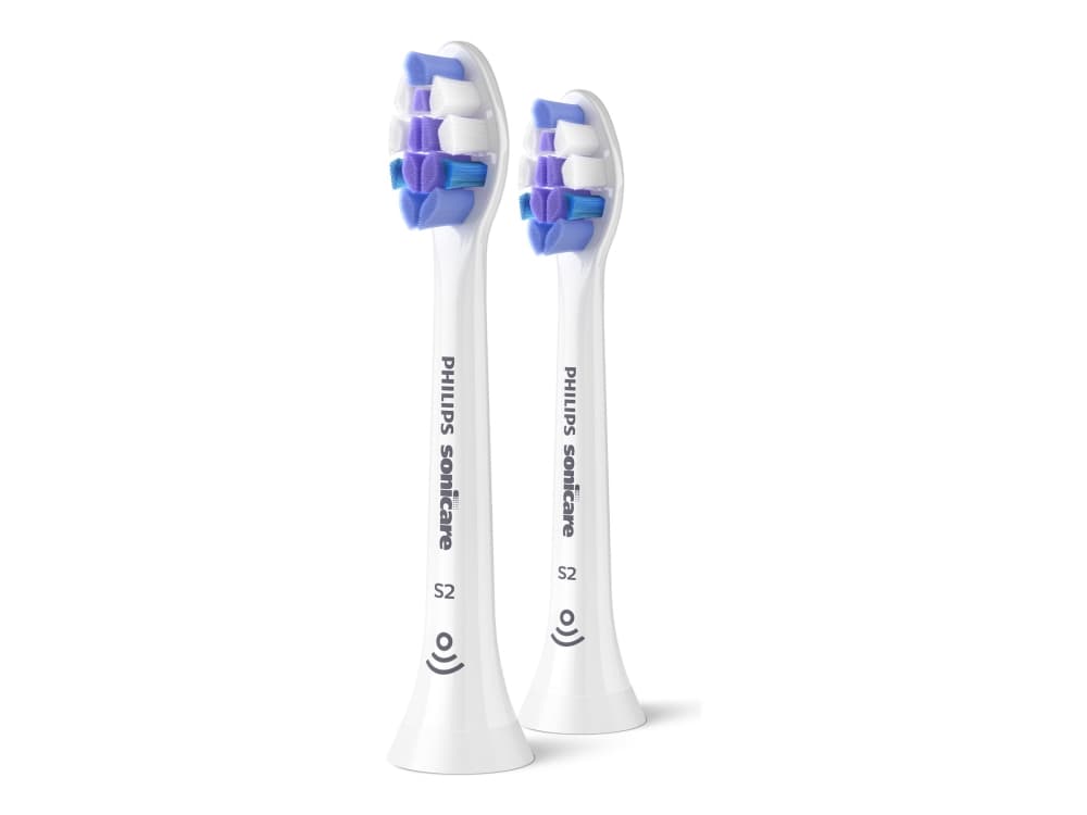 Philips Sonicare Sensitive HX6052/87 Harjaspääpakkaus, 2 kpl, 2 kpl, Valkoinen, 3 kuukautta, Erittäin pehmeä, Sopii moneen, Philips