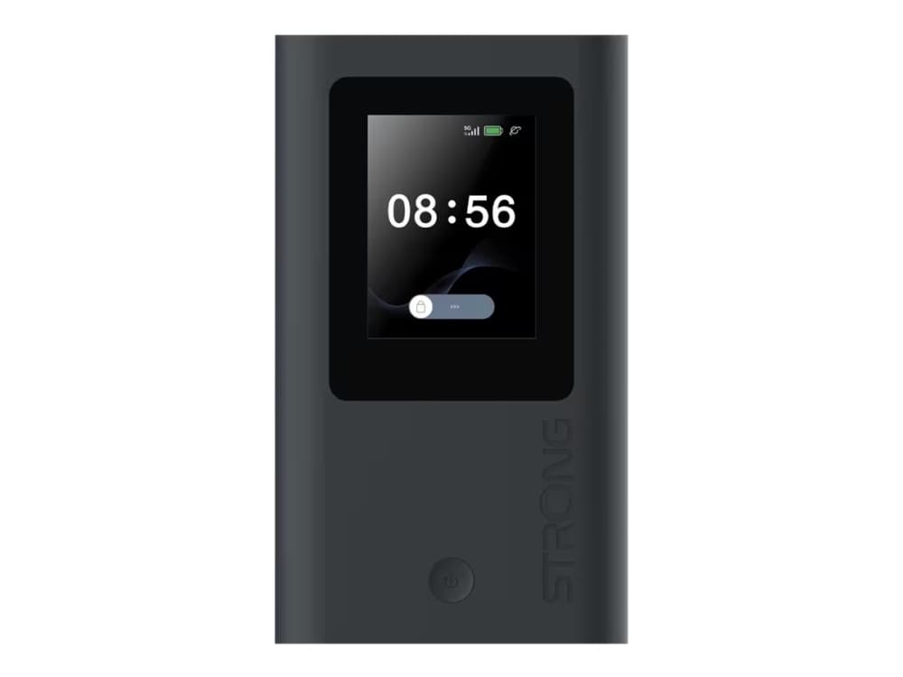 Strong 5GMIFIAX1800, Matkapuhelinverkon reititin, musta, 802.11a, 802.11b, , Wi-Fi 4 (802.11n), Wi-Fi 5 (802.11ac), Wi-Fi 6 (802.11ax), 574,1200 Mbit/s, 4G, 5G, WCDMA, WCDMA