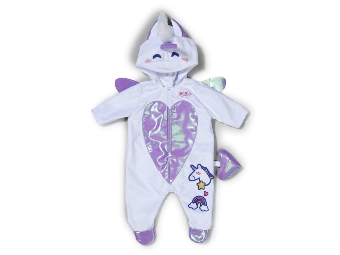 BABY born Unicorn Onesie 43cm, Nuken haalari, 3 vuosi/vuosia