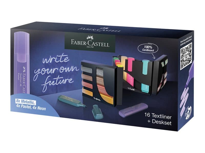 Faber-Castell 254603, 16 kpl, Metallinen, Monivärinen, Pastelli, Taltan pää, Monivärinen, Muovi, 1 mm