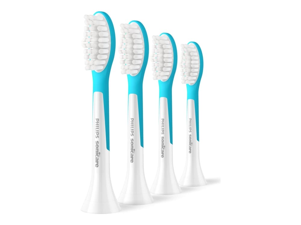 Philips Sonicare For Kids For Kids HX6044/90 Pakkaus 4 harjanpäätä, 4 kpl, sininen, valkoinen, 3 kk, pehmeä, 62000 RPM, 7 vuotta
