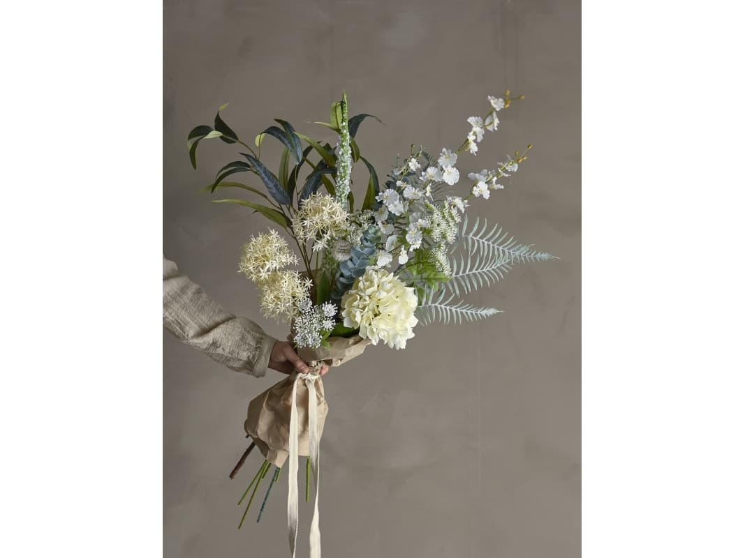 BLOOMINGVILLE Symphonie Buket, Hvid, Kunstige Blomster
