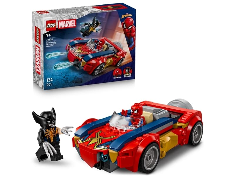 LEGO Super Heroes 76336 Spider-Manin auto vastaan Venomiksi muuttunut Wolverine