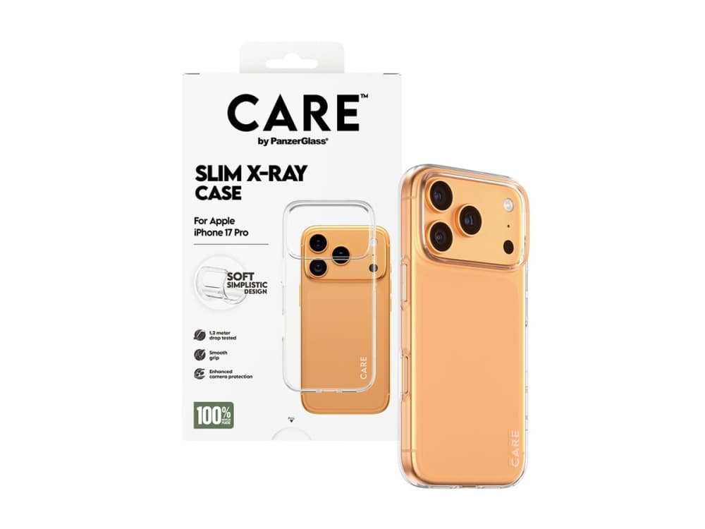 PanzerGlass CARE™ by ® X-Ray Case iPhone 17 Pro, Suojus, Apple, Apple - iPhone 17 Pro, Läpinäkyvä