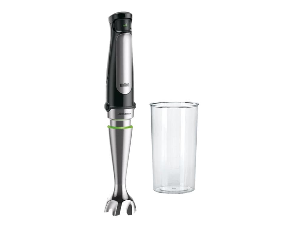 Braun MQ 7000X, Upotettava sekoitin, 0,6 L, 1,2 m, 1000 W, Musta, Satiini teräs