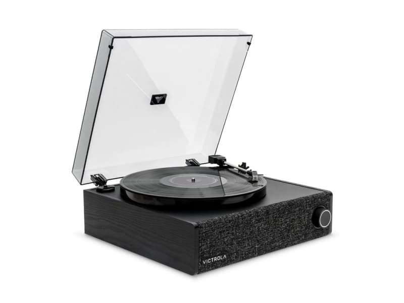 Victrola Eastwood LP, Hihnakäyttöinen levysoitin, musta, MDF-levy, Muovi, 33 1/3,45,78 RPM, 33 1/3,45,78 RPM, 352 mm