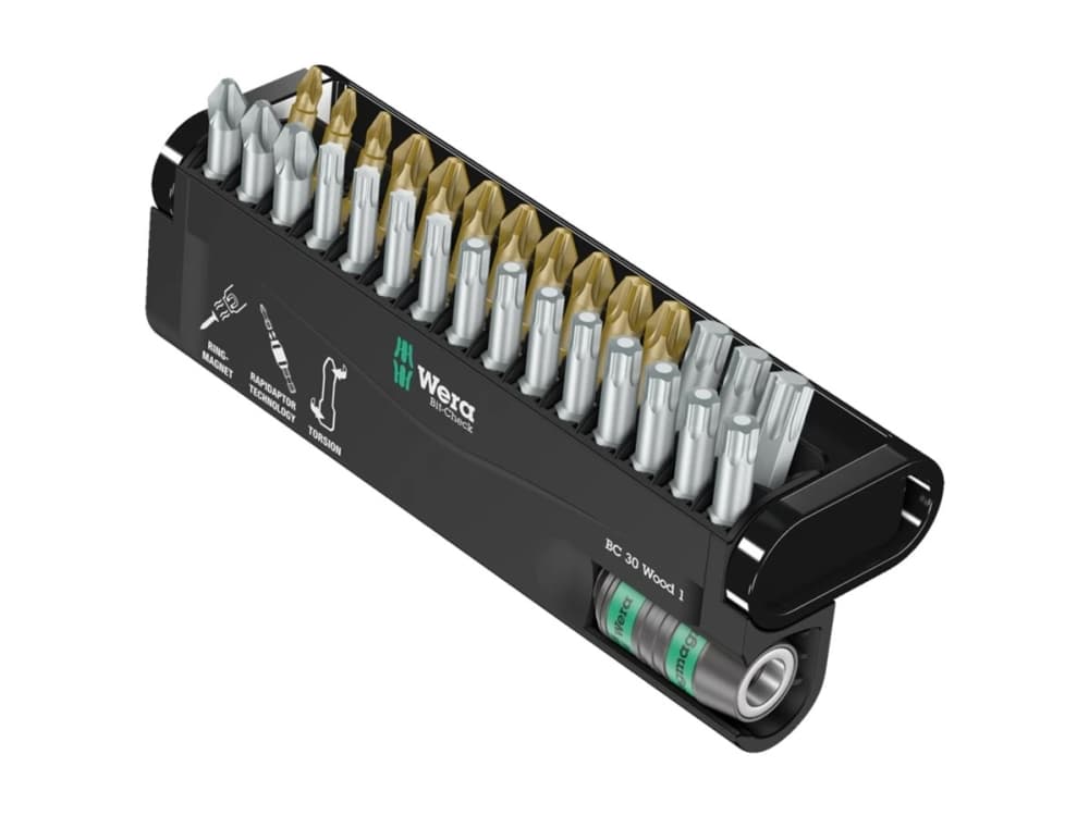 Wera Tools 05057433001, 30 kpl, Phillips, Tähtiruuvimeisseli, Torx, 1 x 1/4 x57 2 x PH 2x25 1 x PH 3x25 3 x PZ 1x25 6 x PZ 2x25 2 x PZ 3x25 2 x TX 10x25 2 x TX 15x25..., 25,4 / 4 mm (1 / 4), kuusiokoloavaimet