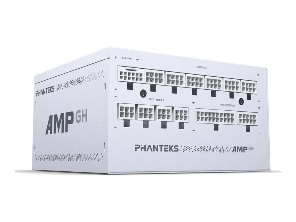 PHANTEKS AMP GH 1200W 80 PLUS Platinum virtalähde, PCIe 5.1, ATX 3.1 - 1200 wattia, valkoinen
