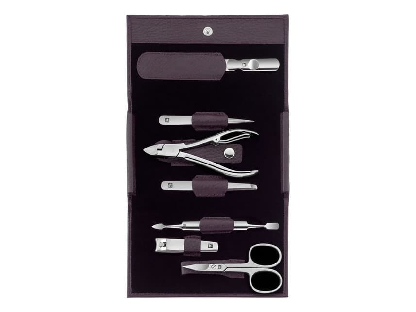 Zwilling CLASSIC INOX painonappikotelo, naudannahka, violetti, 7 kpl (97646-008)