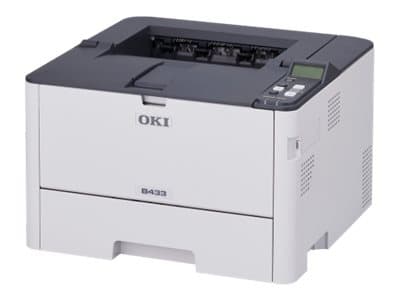OKI B433dn, LED, 1200 x 1200 DPI, A4, 45 ppm, Kaksipuolinen tulostus, Harmaa, Valkoinen
