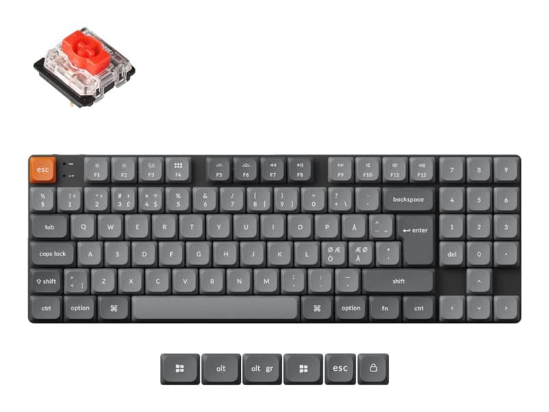 Keychron K13 MAX Wireless Tri-Mode HotSwap QMK/VIA Gateron Low Profile Red
