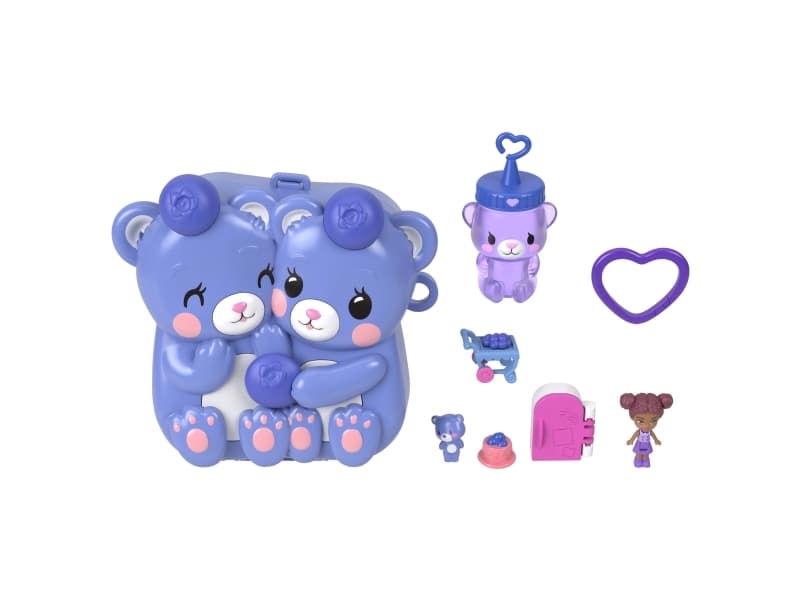 Polly Pocket Blueberry Besties Compact, Eläin, 4 vuosi/vuosia, Monivärinen, Muovi