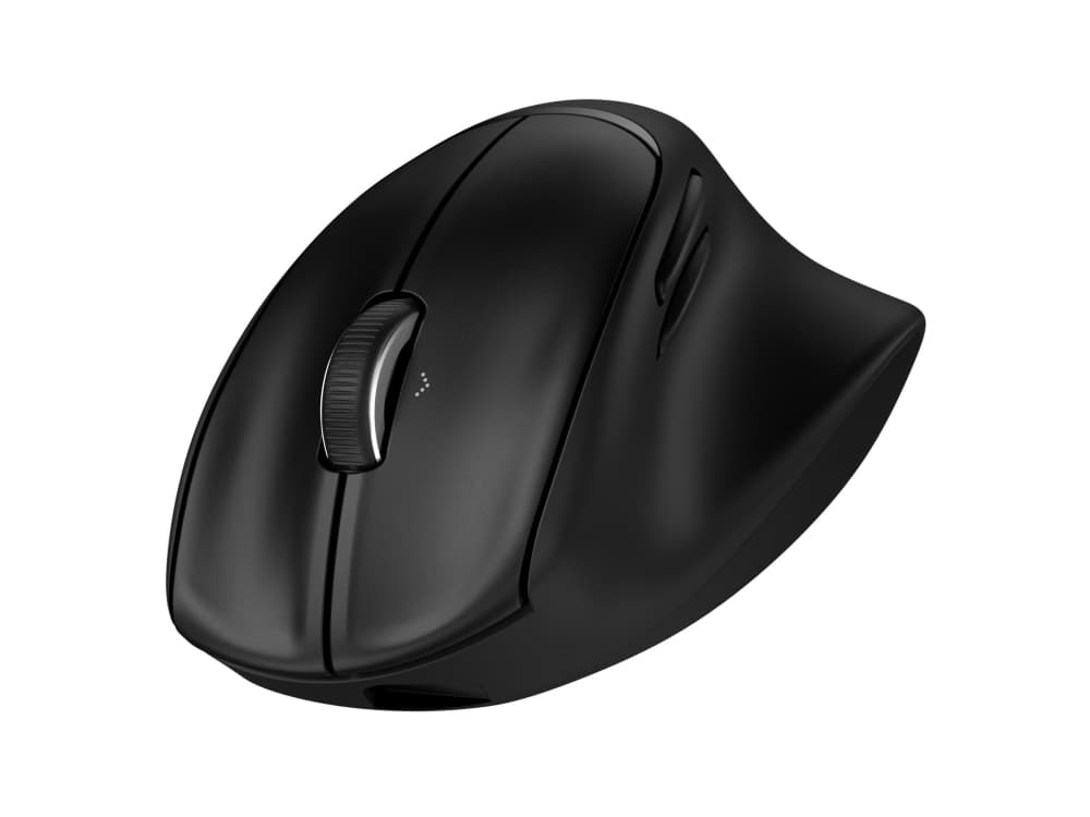 HP 725M - Hiiri - ergonominen - 21° puoliksi pystysuora kallistus - oikeakätinen - 7 painiketta - langaton - Bluetooth, 2,4 GHz - langaton vastaanotin (USB) - musta