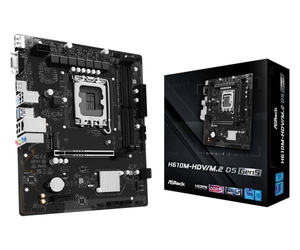ASRock H610M-HDV/M.2 D5 GEN5 1700 mATX HDMI/DP/D-Sub DDR5