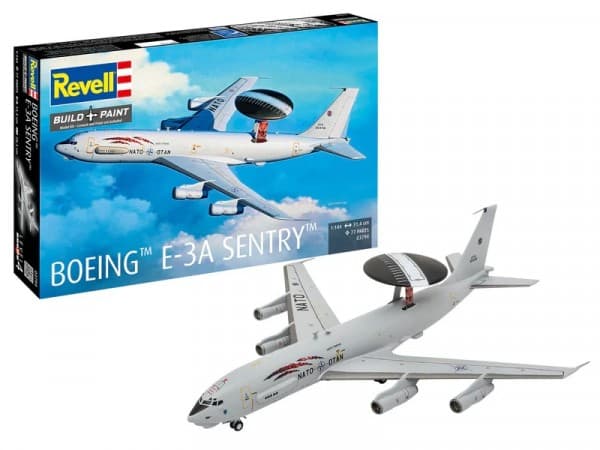Muovinen pienoismalli lentokone Boeing E-3A Sentry 1:144