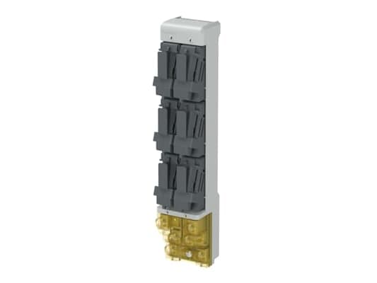 ABB SLD 263 3-polede sikringsafbryderliste DZ til Kabeldon, 2-afgang 63A Diazed, 6 moduler. Nul klemme bestilles særskilt.