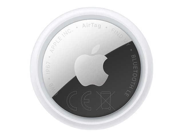 Apple AirTag, Henkilökohtainen, Etsin, Hopea, Valkoinen, Pölynkestävä, Vedenkestävä, Roisketiivis, Kierrätetty muovi, CR2032