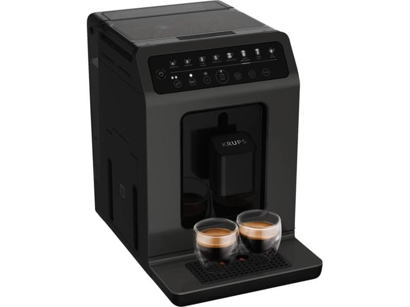 Krups Evidence EA89Z, Espressokone, 2,3 L, Kahvipavut, Sisäänrakennettu jauhin, Musta