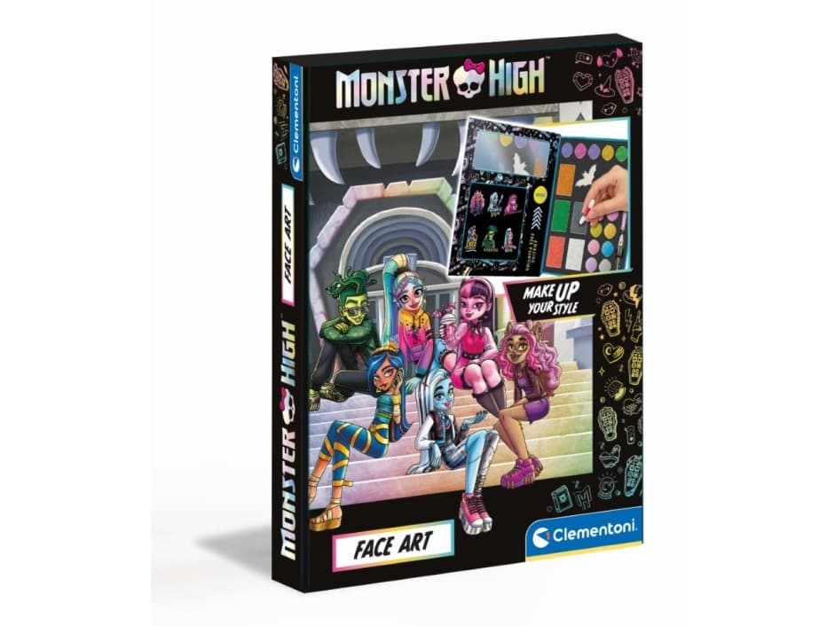 Clementoni Monster High - Face Art, Lasten meikkisetti, 6 vuosi/vuosia, Monivärinen