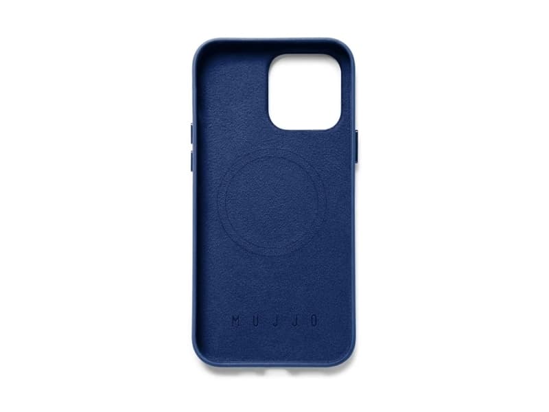 Mujjo Nahkakotelo MagSafe-turvakotelolla iPhone 14 Pro Max - Monaco Blue.