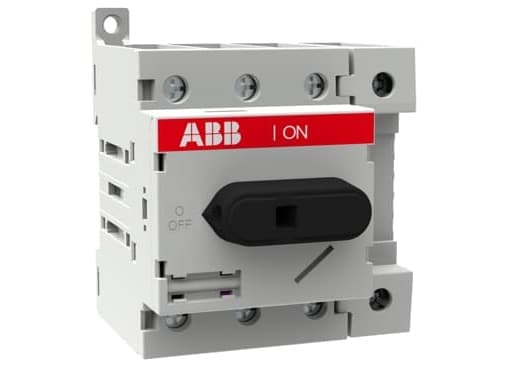 ABB OT63ML4, Kiertokytkin, 4P, Valkoinen, Musta, IP20, 80 A, 750 V