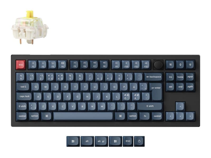 Keychron V3 MAX 80% Knob Wireless Tri-Mode QMK/VIA Gateron Jupiter Banana Switch Carbon Black