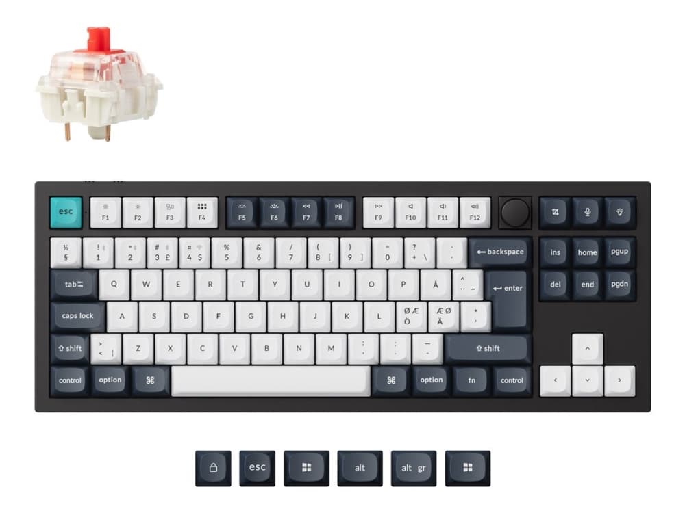 Keychron Q3 MAX 80% Knob Wireless Tri-Mode QMK/VIA Gateron Jupiter Banana Switch Carbon Black