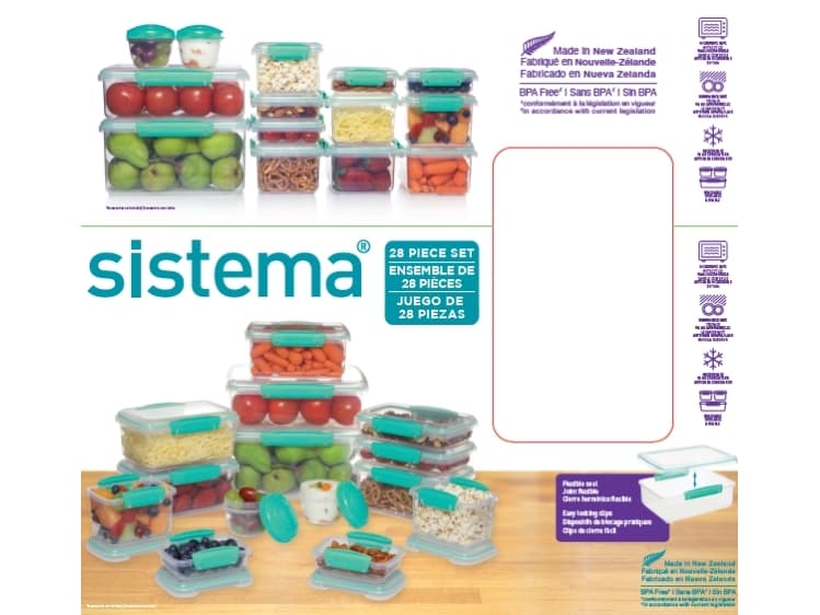 Sistema 28 Piece Pack Teal Klip It