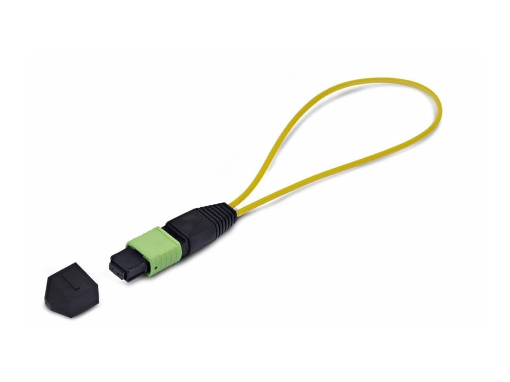 StarTech.com LOOPBACKMTP12OS2SMF, Fiber cable tester, MPO/MTP, Loopback testing, Musta, Vihreä, Keltainen, Akryylinitriilibutadieenistyreeni (ABS), Yksittäistila